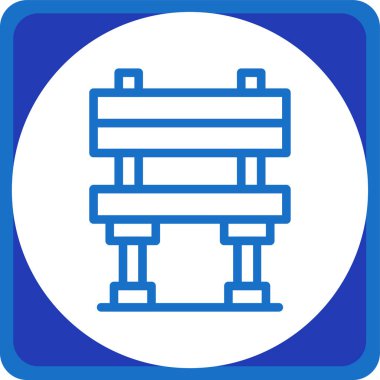 Yedek kulübesi Web simgesi basit illüstrasyon