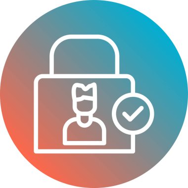 Kimlik simgesi, vektör illüstrasyonu