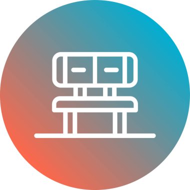 koltuk simgesi vektör illüstrasyonu