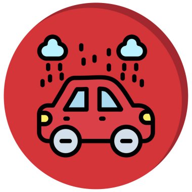 - Araba. Web simgesi basit illüstrasyon