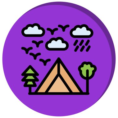 dağ ikonu vektör illüstrasyonu