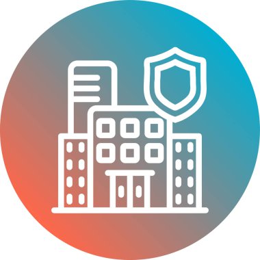 Güvenlik simgesinin vektör illüstrasyonu