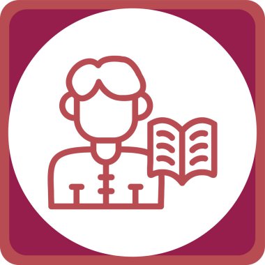 Bir kitap simgesinin vektör illüstrasyonu