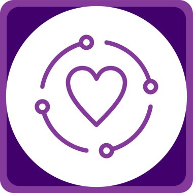 Kalp. Web simgesi basit illüstrasyon