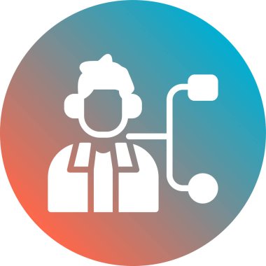 Doktor ikonu. düz vektör illüstrasyonu.