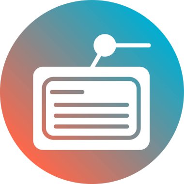 Vektör TV simgesi illüstrasyonu