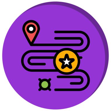 konum. Web simgesi basit illüstrasyon