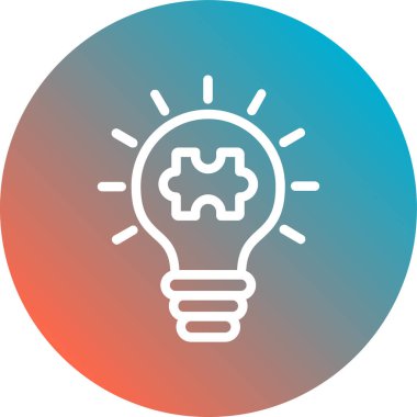 Ampul Simgesi Soyut Arkaplanda İzole Edildi