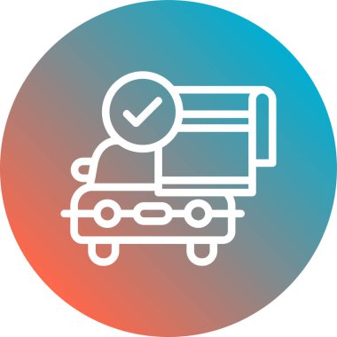 lojistik dağıtım ikonu vektör çizimi