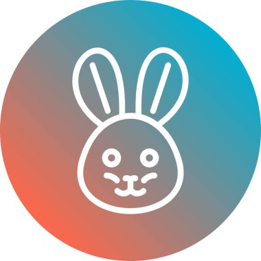 Tavşan simgesi vektör illüstrasyonu