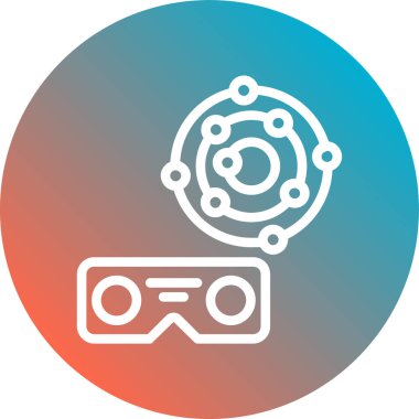 Modern b 'nin vektör illüstrasyonunda vr' nin eksik simgesi