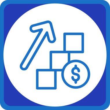 Dolar simgesi, vektör illüstrasyonu basit tasarım