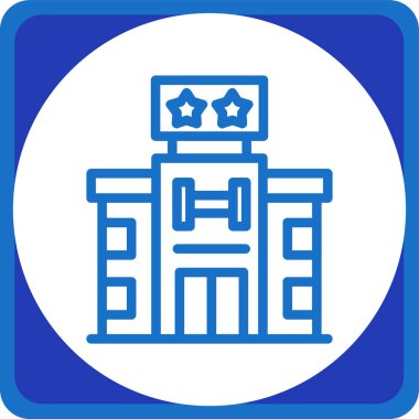 Bina. Web simgesi basit illüstrasyon