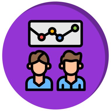 Analiz. Web simgesi vektör illüstrasyonu