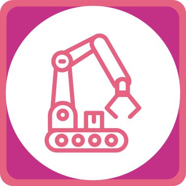 Bir vinç simgesinin vektör illüstrasyonu