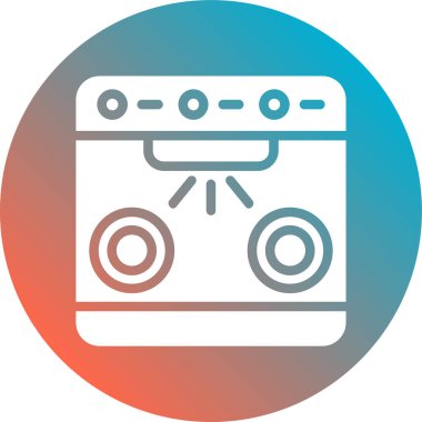 mutfak fırın simge vektör çizim