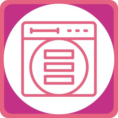 Tarayıcı. Web simgesi basit illüstrasyon