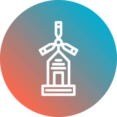 vektör illüstrasyonu, yel değirmeni simgesi