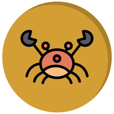 Yengeç. Web simgesi basit illüstrasyon