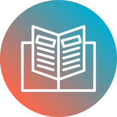 kitap simgesi beyaz arkaplanda izole edilmiş modaya uygun düz biçimli.