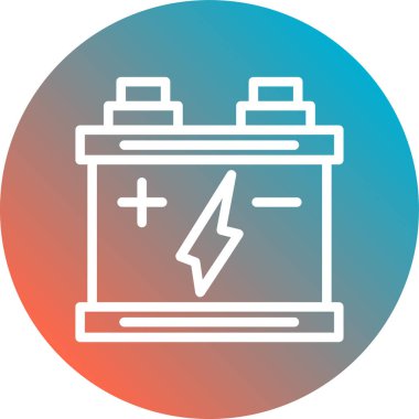 pil simgesi, vektör illüstrasyonu.