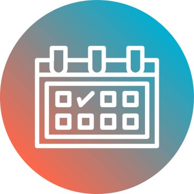 Tarih simgesi olan bir takvimin vektör illüstrasyonu