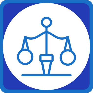 Hukuk simgesinin vektör illüstrasyonu