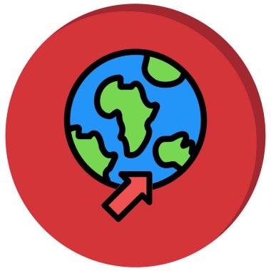 vektör içinde yer küre simgesi