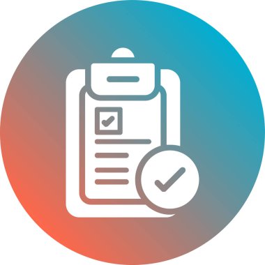 Onay listesi düz simgesi