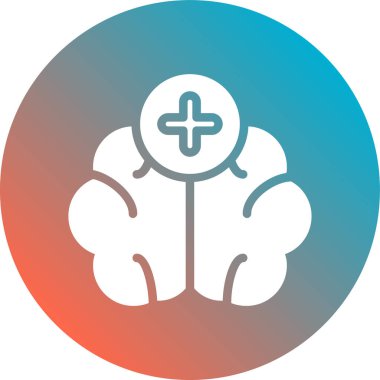 Beyin vektör simgesi modern basit tasarım