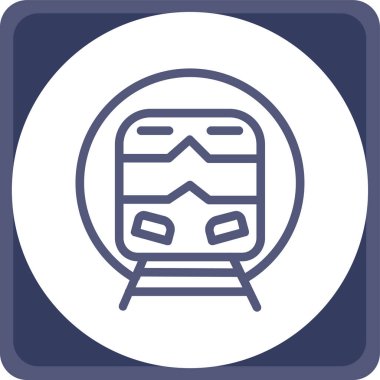 Vektör tren simgesi. vektör illüstrasyonu