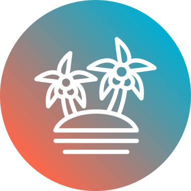 Palmiye ağacı. Web simgesi basit illüstrasyon