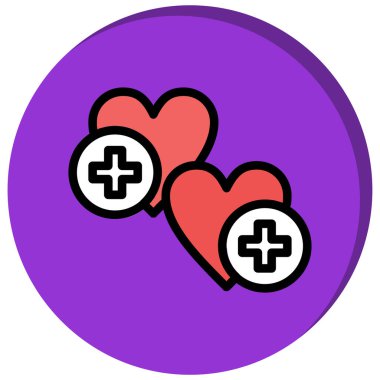 Bir kalp simgesinin vektör illüstrasyonu