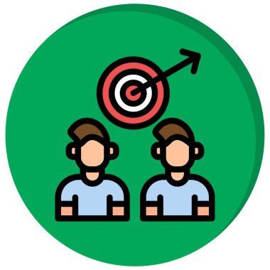 Seyirciler. Web simgesi basit illüstrasyon