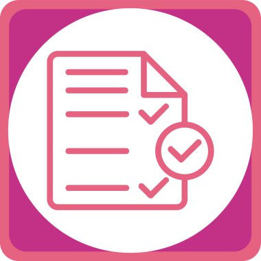 Kontrol listesi. Web simgesi basit tasarım
