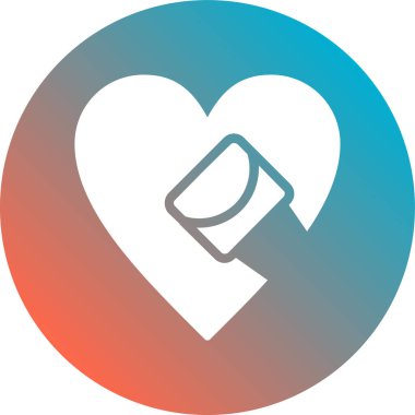 kırık kalp simge vektör çizim