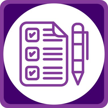 Kontrol listesi simgesinin vektör illüstrasyonu