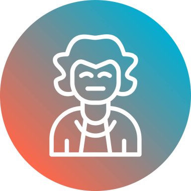 Bir kadın simgesinin vektör illüstrasyonu