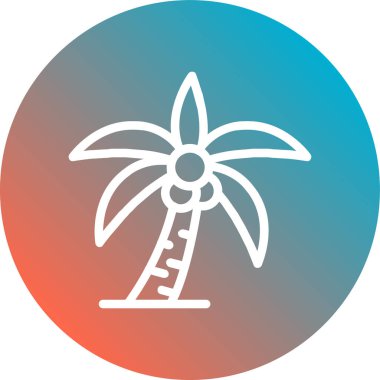 Plaj simgesinin vektör illüstrasyonu