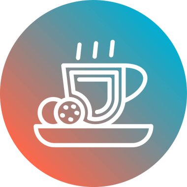 Çay. Web simgesi basit illüstrasyon