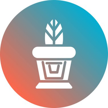 Çiçek. Web simgesi basit illüstrasyon