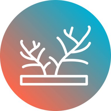 Bir ağaç simgesinin vektör illüstrasyonu