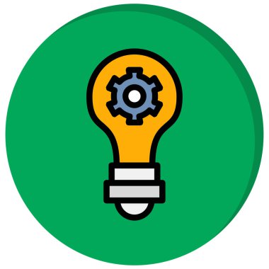 Ampul simgesinin vektör illüstrasyonu