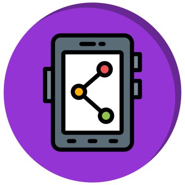 Akıllı telefon. Web simgesi basit illüstrasyon