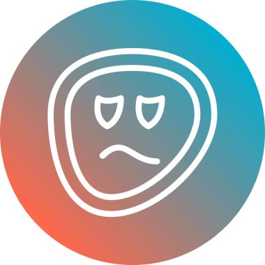 Soyut grupta hüzünlü simge izole edildi