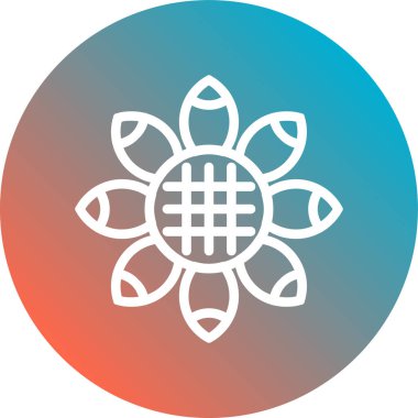 Çiçek simgesinin vektör illüstrasyonu