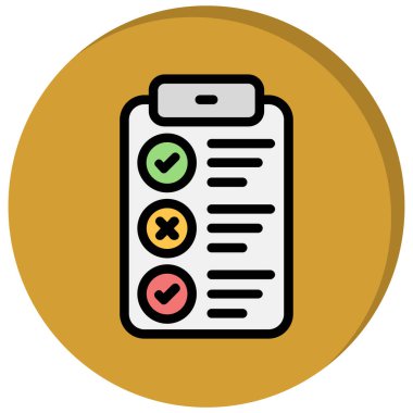 Kontrol listesi. Web simgesi basit illüstrasyon