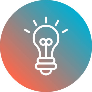 Soyut olarak izole edilmiş ampul simgesi