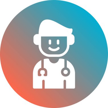 hemşire avatar düz simgesi