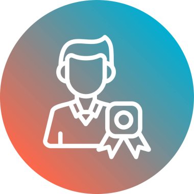 Rozet. Web simgesi basit illüstrasyon